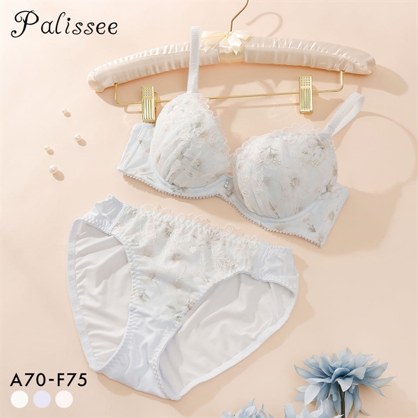 パリーゼ マーリュエット ブラセット ABCDEF ブラジャー ショーツ セット プリント 自然にバストをメイク ナチュラル Palissee