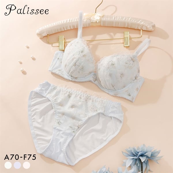 パリーゼ マーリュエット ブラセット ABCDEF ブラジャー ショーツ セット プリント 自然にバストをメイク ナチュラル Palissee