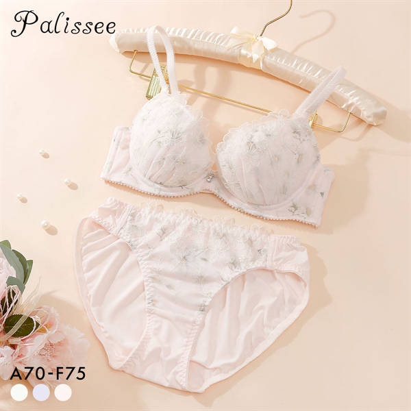 パリーゼ マーリュエット ブラセット ABCDEF ブラジャー ショーツ セット プリント 自然にバストをメイク ナチュラル Palissee