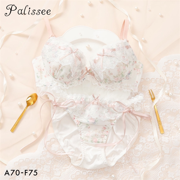 パリーゼ Rose Tea Party ブラセット ABCDEF ナイスフィット ブラジャー ショーツ 大きいサイズ サイドリボン Palissee