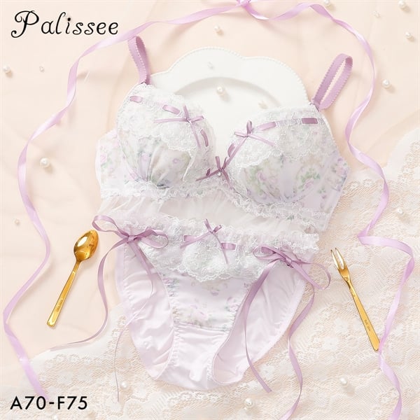 パリーゼ Rose Tea Party ブラセット ABCDEF ナイスフィット ブラジャー ショーツ 大きいサイズ サイドリボン Palissee