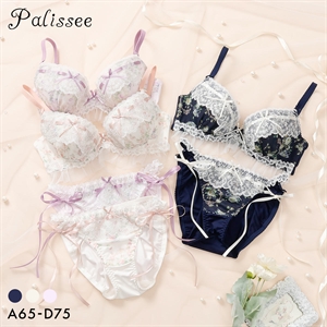 パリーゼ Rose Tea Party ブラセット ABCDEF ナイスフィット ブラジャー ショーツ 大きいサイズ サイドリボン Palissee