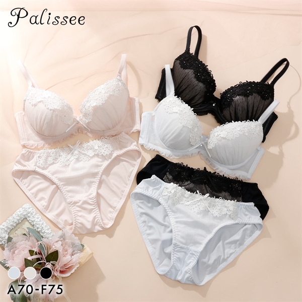 パリーゼ ドットビジュー ブラセット ABCDEF ナイスフィット ブラジャー ショーツ セット 大きいサイズ Palissee