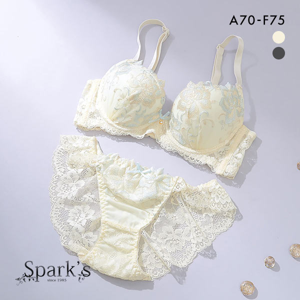 スパークス SPARKS エレガント大花刺繍レース ブラジャー ショーツ セット スタンダード ABCDEF 脇高 谷間 盛りブラ バックレース スパークス SPARKS エレガント大花刺繍レース ブラジャー ショーツ セット スタンダード ABCDEF 脇高 谷間 盛りブラ バックレース