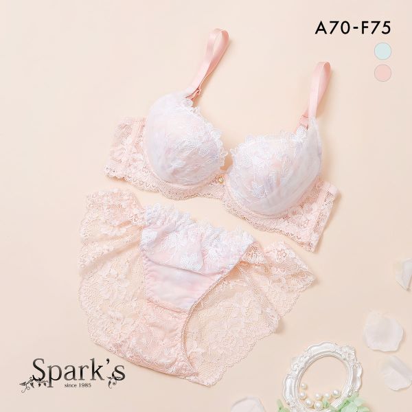 スパークス フェアリーフラワーチュール ブラジャー ショーツ セット ノーマルショーツ 脇高 谷間 盛り ABCDEF バックレース SPARKS
