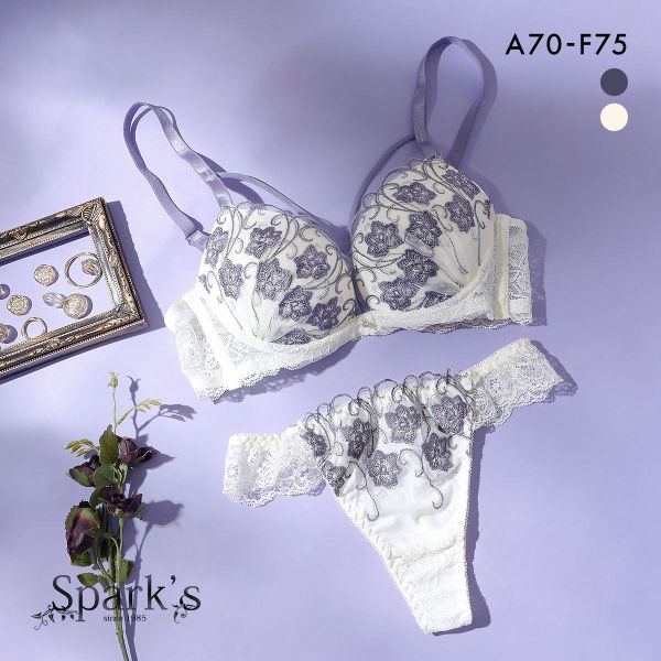 スパークス バイカラーフラワーコード ショーツ セット Tバックショーツ 脇高 ABCDEF 谷間 バックレース SPARKS