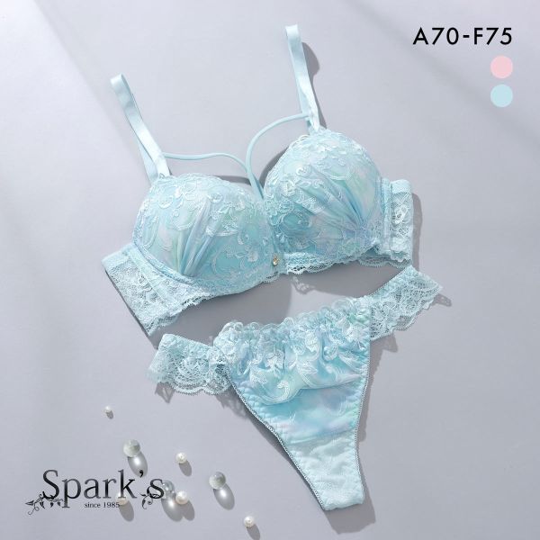 スパークス パステルクロスコード ブラジャー ショーツ セット Tバックショーツ 脇高 ABCDEF 谷間 バックレース SPARKS