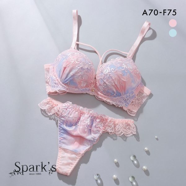 スパークス パステルクロスコード ブラジャー ショーツ セット Tバックショーツ 脇高 ABCDEF 谷間 バックレース SPARKS