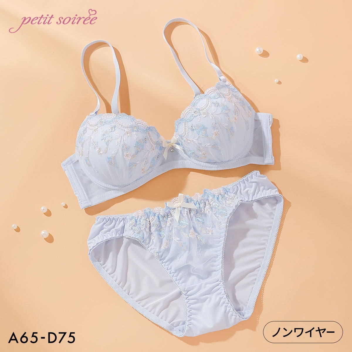 プチソワレ ロマンティックブーケ ノンワイヤー ブラセット ABCD