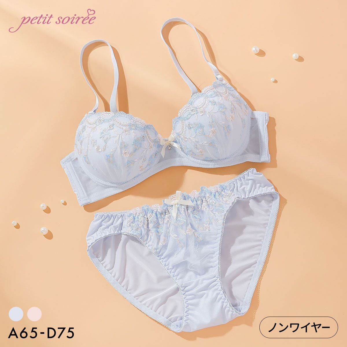 プチソワレ ロマンティックブーケ ノンワイヤー ブラセット ABCD