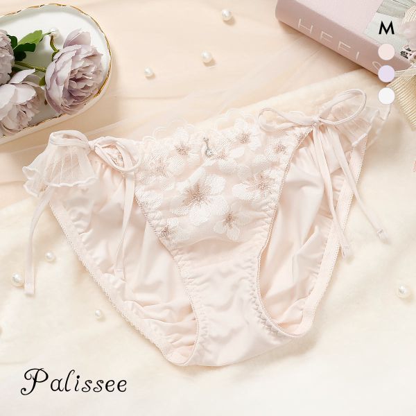 パリーゼ ラピュセル サイドリボン ショーツ プリーツ M 紐ショーツ Palissee