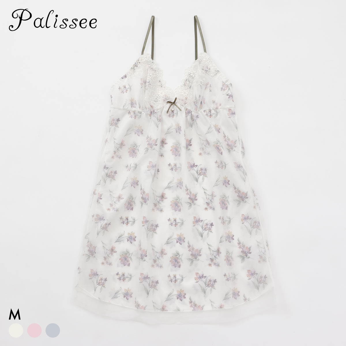 パリーゼ アモーレ スリップ キャミソール ランジェリー 花柄プリント 刺繍レース Parissee