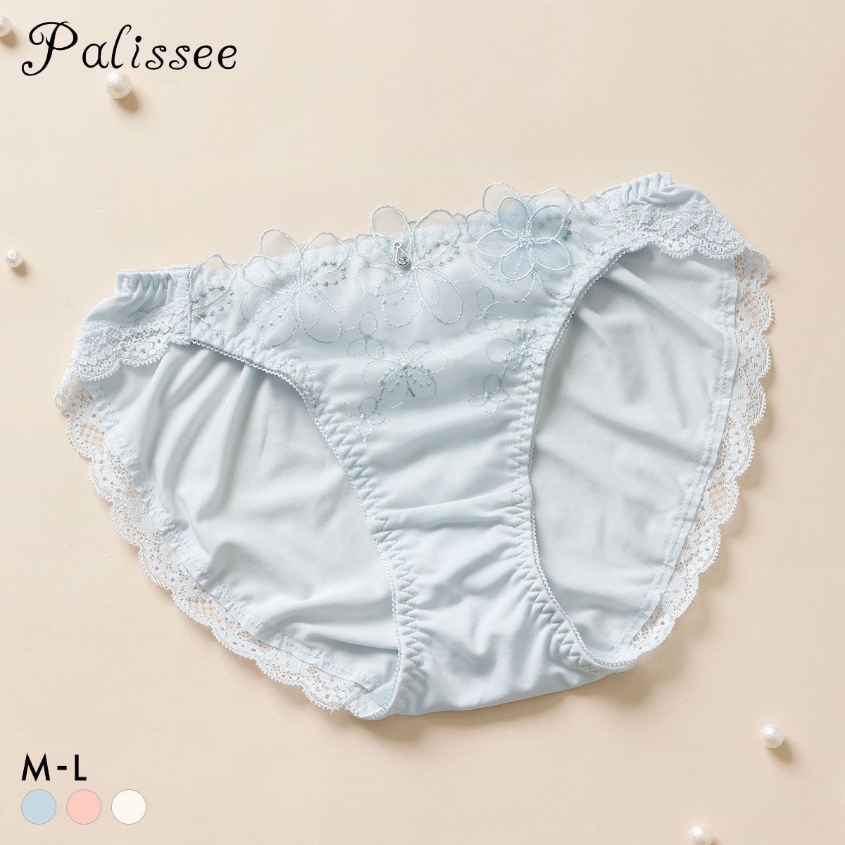 パリーゼ ブーケアップリケ ショーツ ノーマル スタンダード ML Palissee(BU-ブルー-M)