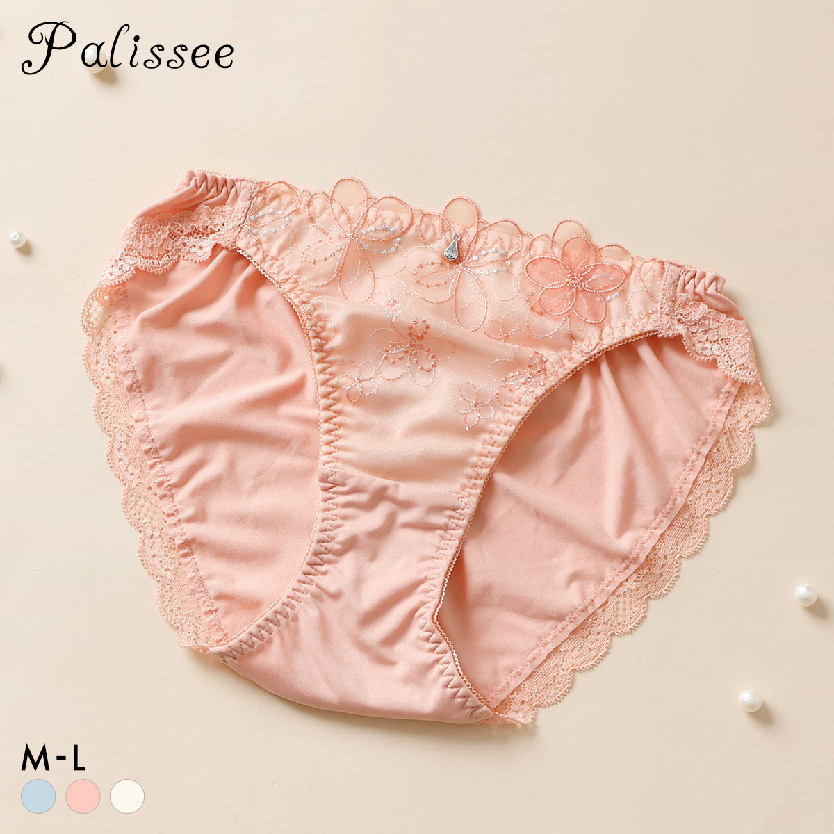 パリーゼ ブーケアップリケ ショーツ ノーマル スタンダード ML Palissee(OR-オレンジ-M)