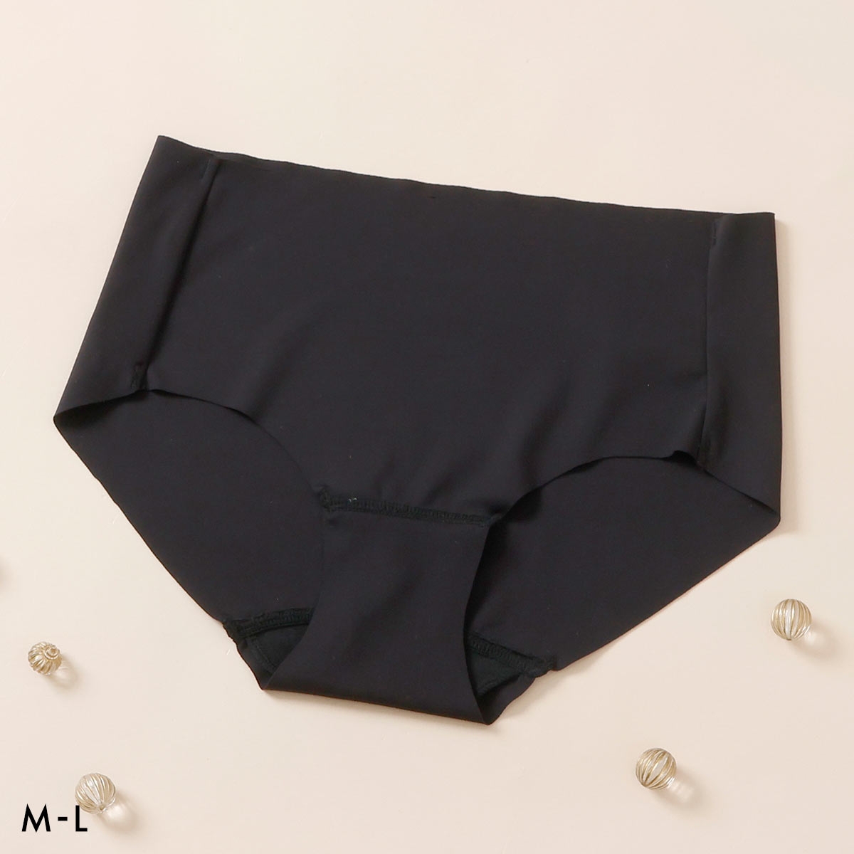 パリーゼ 主役級スタイル ノンワイヤー ブラジャー ペアショーツ スタンダード ひびきにくい ML 下着 Palissee(BK-ブラック-M)