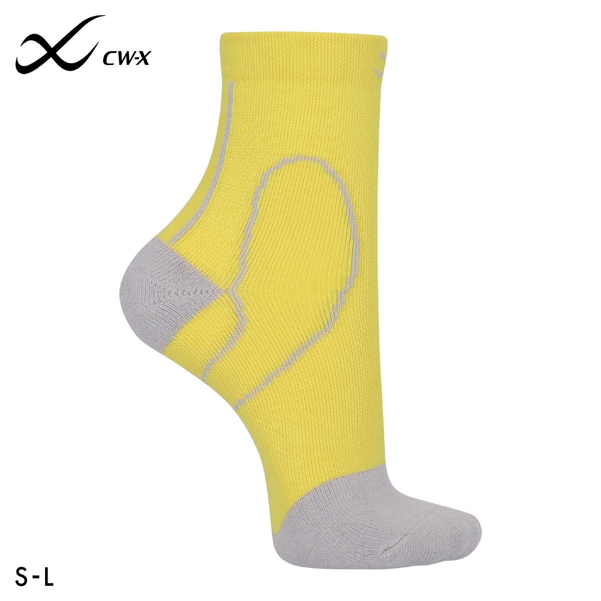 ワコール Wacoal シーダブリューエックス CW-X PARTS 男女兼用サポートソックス ショートタイプ 靴下(YE-イエロー-S)