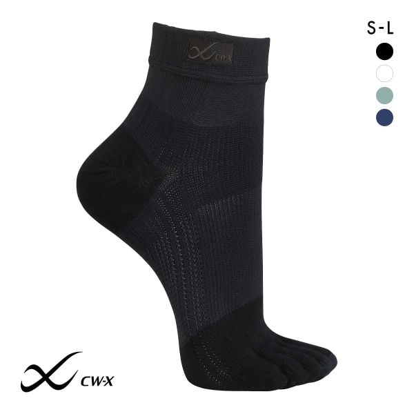 大谷翔平愛用モデル ワコール Wacoal シーダブリューエックス CW-X PARTS 男女兼用5本指サポートソックス 靴下 ショートタイプ BCR610
