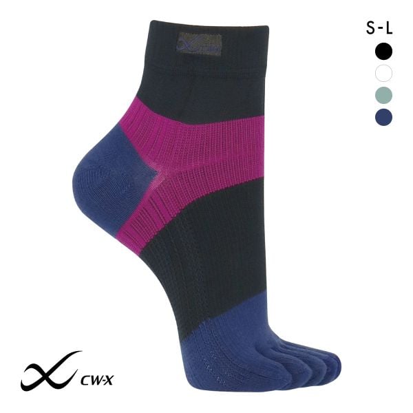 大谷翔平愛用モデル ワコール Wacoal シーダブリューエックス CW-X PARTS 男女兼用5本指サポートソックス 靴下 ショートタイプ BCR610