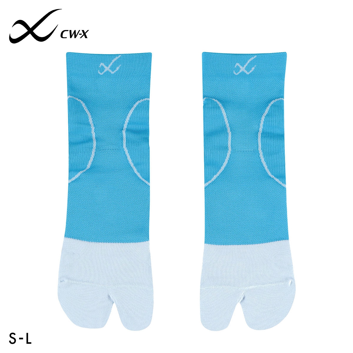 ワコール Wacoal シーダブリューエックス CW-X PARTS 男女兼用 足袋ソックス ショートタイプ BCR620(LBU-薄ブルー-S)