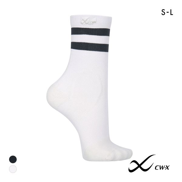 ワコール シーダブリューエックス 男女兼用 プレーンソックス クルータイプ 靴下 クルー丈 ユニセックス Wacoal CW-X