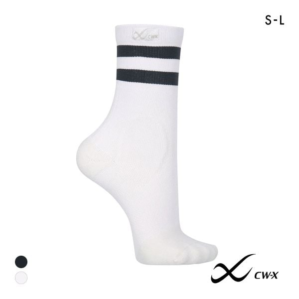 ワコール シーダブリューエックス 男女兼用 プレーンソックス クルータイプ 靴下 クルー丈 ユニセックス Wacoal CW-X