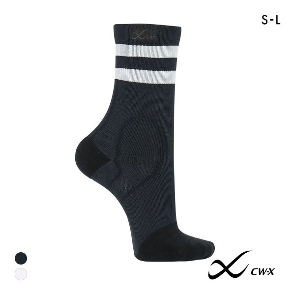 ワコール シーダブリューエックス 男女兼用 プレーンソックス クルータイプ 靴下 クルー丈 ユニセックス Wacoal CW-X