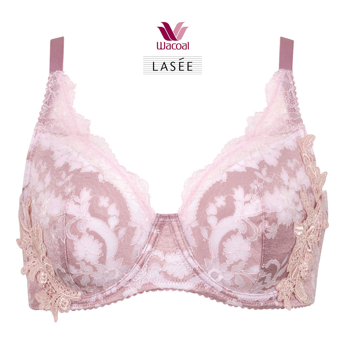 ワコール Wacoal ラゼ LASEE 27G BFA327 フルカップ ブラジャー C アウトインワイヤー 外付けワイヤー 単品(RP-ロマンピンク-C70)