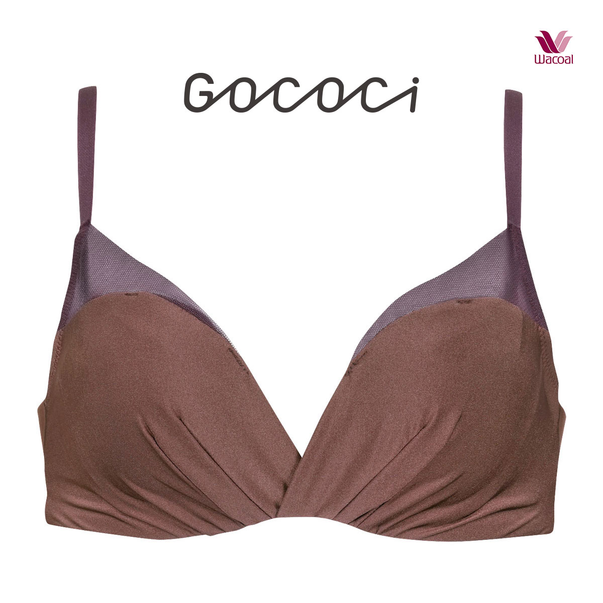 ワコール Wacoal ゴコチ GOCOCi フレキシブラ ノンワイヤーブラ BGG201 ラクに美胸キープ ブラジャー ML 単品(BR-ブラウン-M)