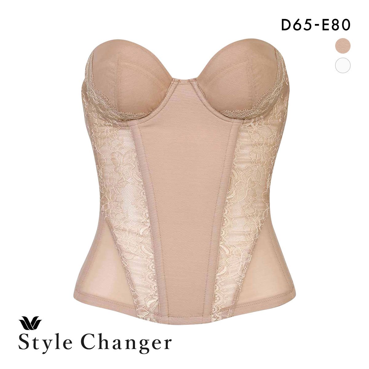 【補正下着】1/2カップロングブラジャー カレスブラック　D80 カーヴィシャス カレス 1/2カップロングブラジャー | 補整下着