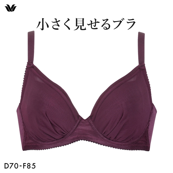 ワコール Wacoal 小さく見せるブラ シンプル BRB452 3/4カップ ブラジャー DEF 単品
