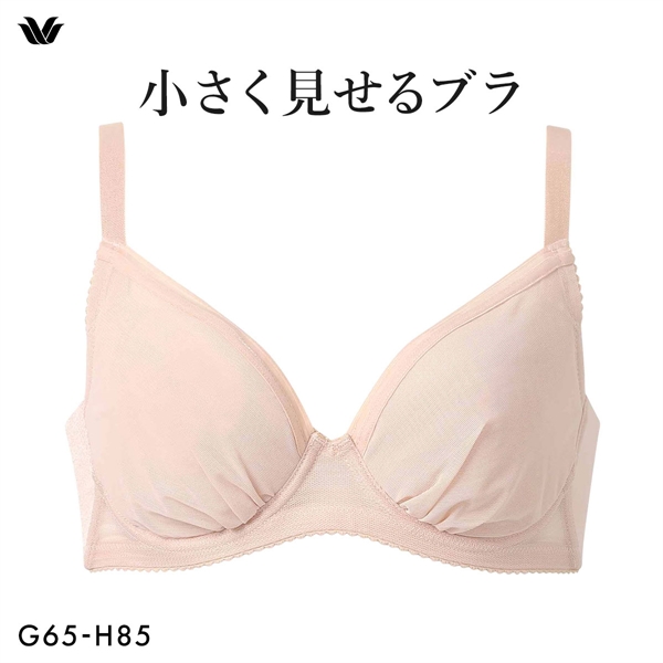 ワコール Wacoal 小さく見せるブラ シンプル BRB452 3/4カップ ブラジャー GH 単品