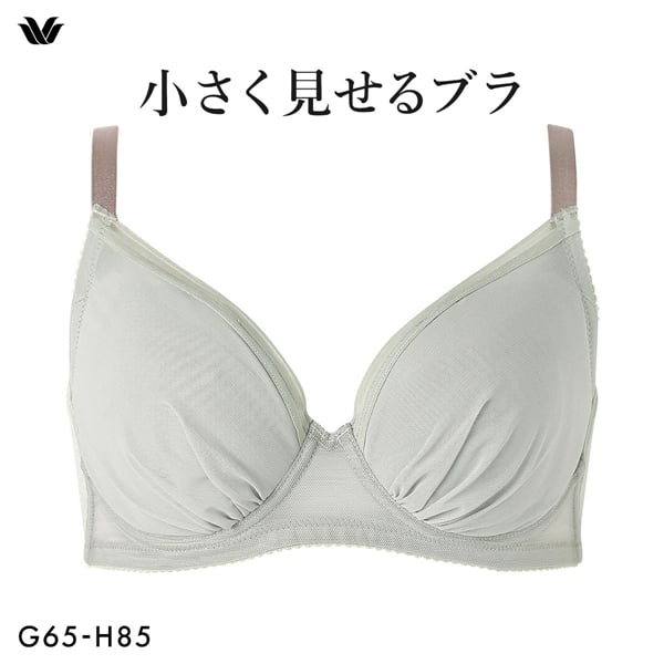 ワコール Wacoal 小さく見せるブラ シンプル BRB452 3/4カップ ブラジャー GH 単品