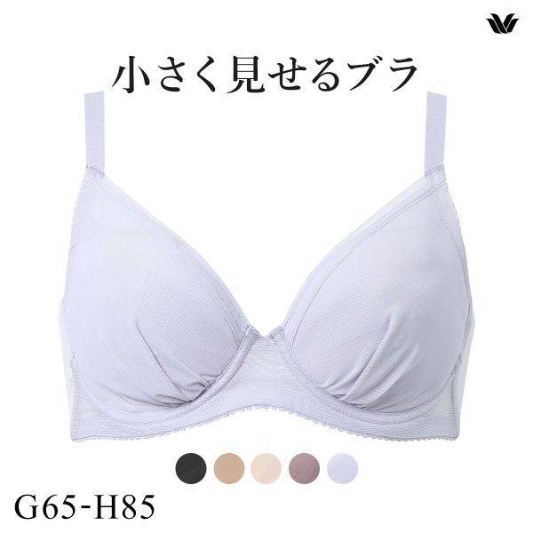 ワコール Wacoal 小さく見せるブラ シンプル BRB452 3/4カップ ブラジャー GH 単品