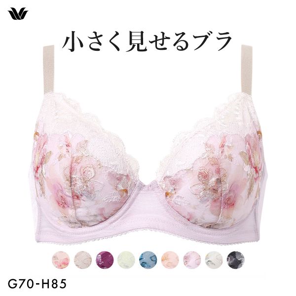 ワコール Wacoal 小さく見せるブラ BRB453 3/4カップ ブラジャー GH