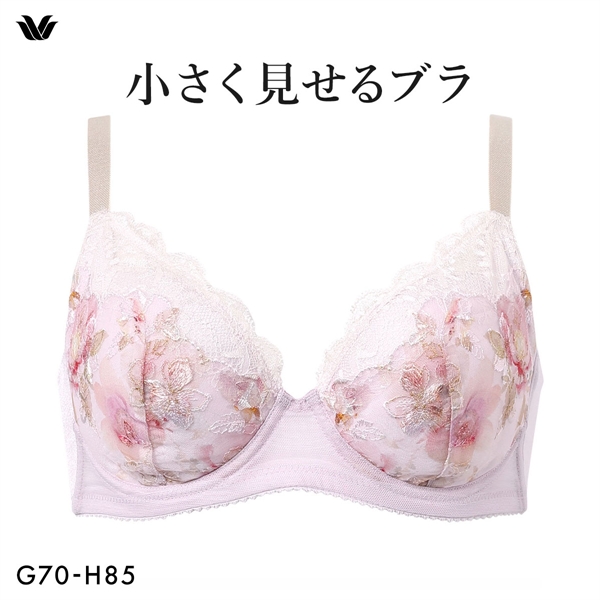 ワコール Wacoal 小さく見せるブラ BRB453 3/4カップ ブラジャー GH