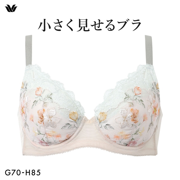 ワコール Wacoal 小さく見せるブラ BRB453 3/4カップ ブラジャー GH