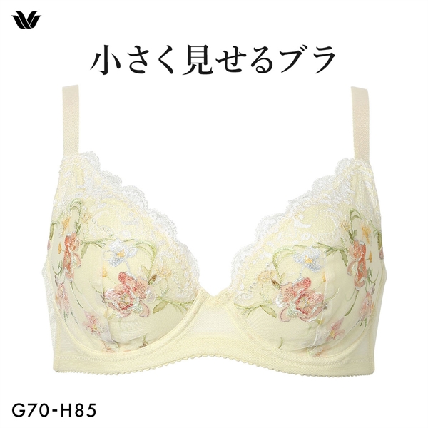 ワコール Wacoal 小さく見せるブラ BRB453 3/4カップ ブラジャー GH