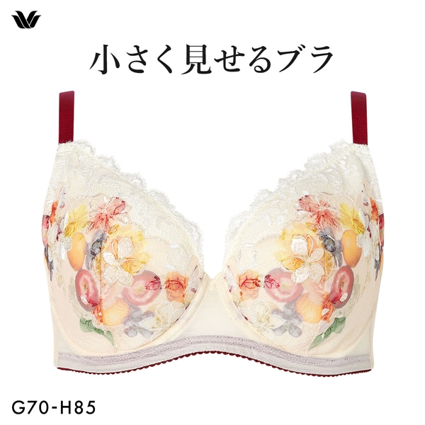 ワコール Wacoal 小さく見せるブラ BRB453 3/4カップ ブラジャー GH