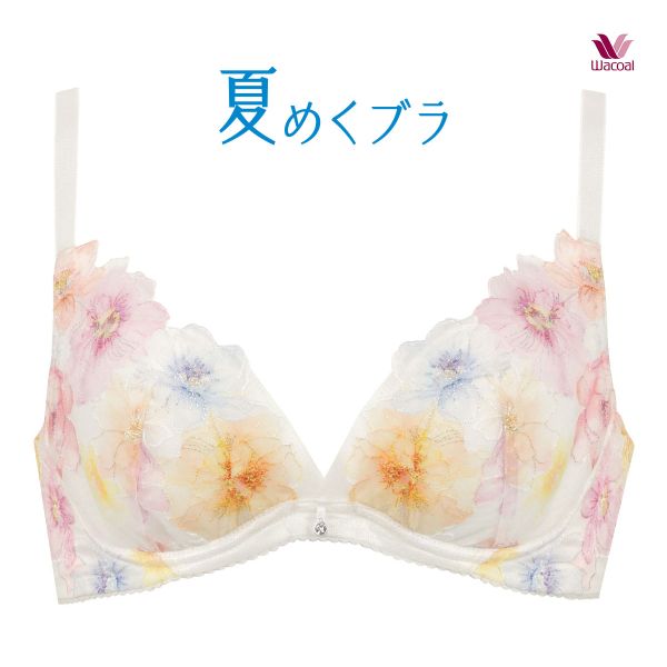 ワコール Wacoal BRB465 夏めくブラ 3/4カップブラジャー DEF ワコール ブラジャー 吸汗速乾 高通気