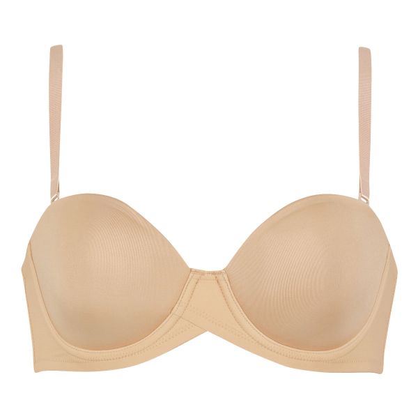 ワコール Wacoal エバーシック 1/2カップ ストラップレス ブラジャー ABC 単品 BRB694