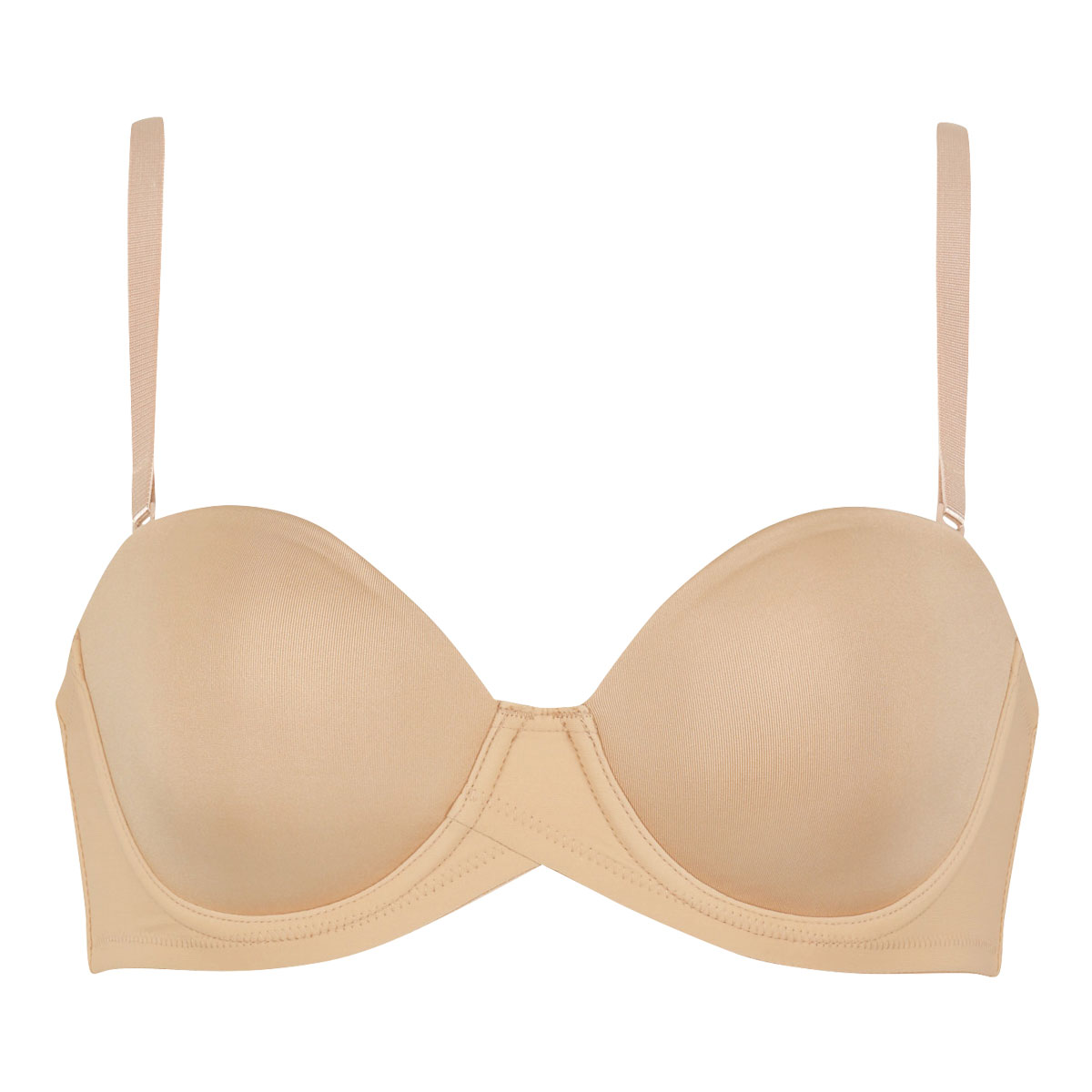 ワコール Wacoal エバーシック 1/2カップ ストラップレス ブラジャー ABC 単品 BRB694(BE-ベージュ-A70)