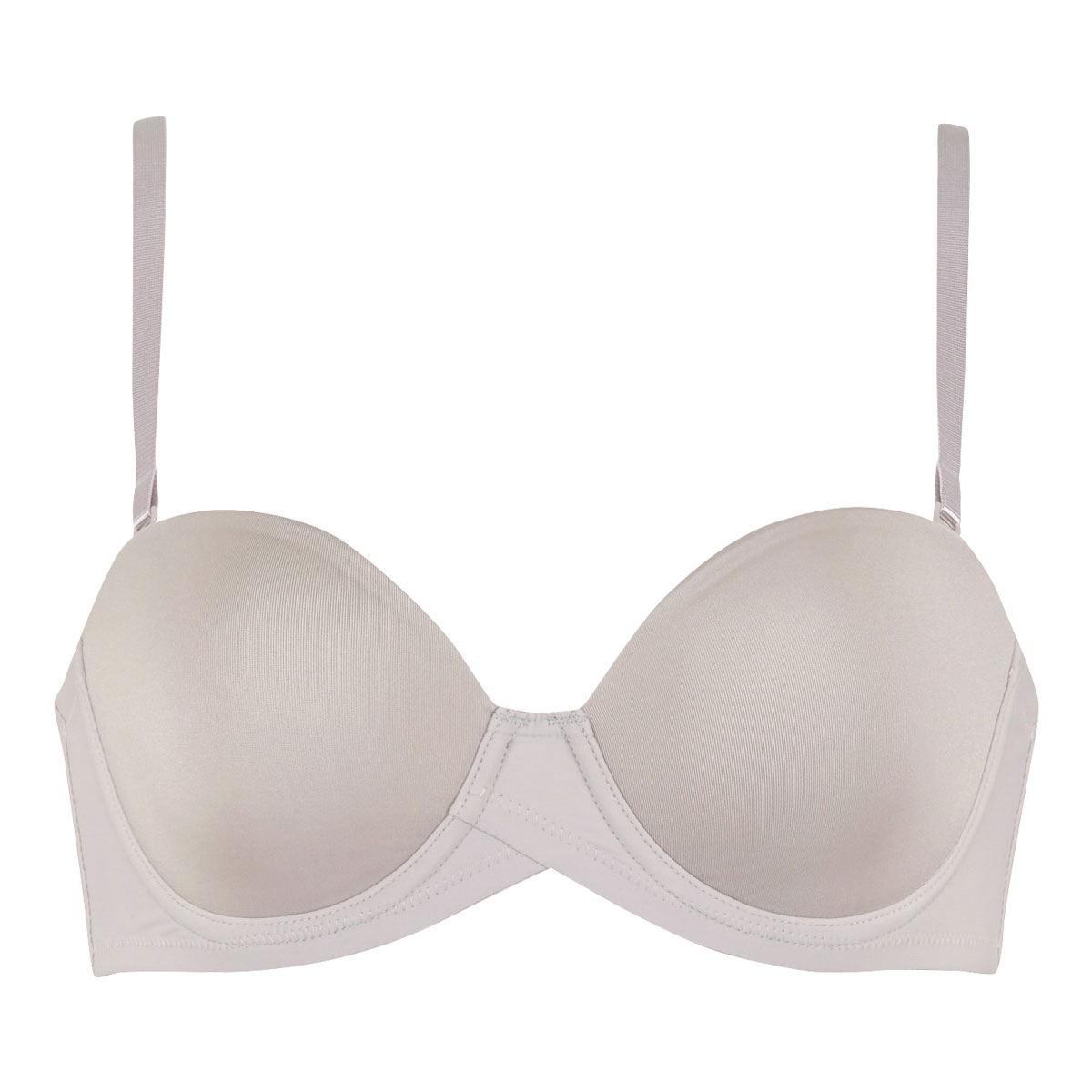 ワコール Wacoal エバーシック 1/2カップ ストラップレス ブラジャー ABC 単品 BRB694(LGY-薄グレー-A70)