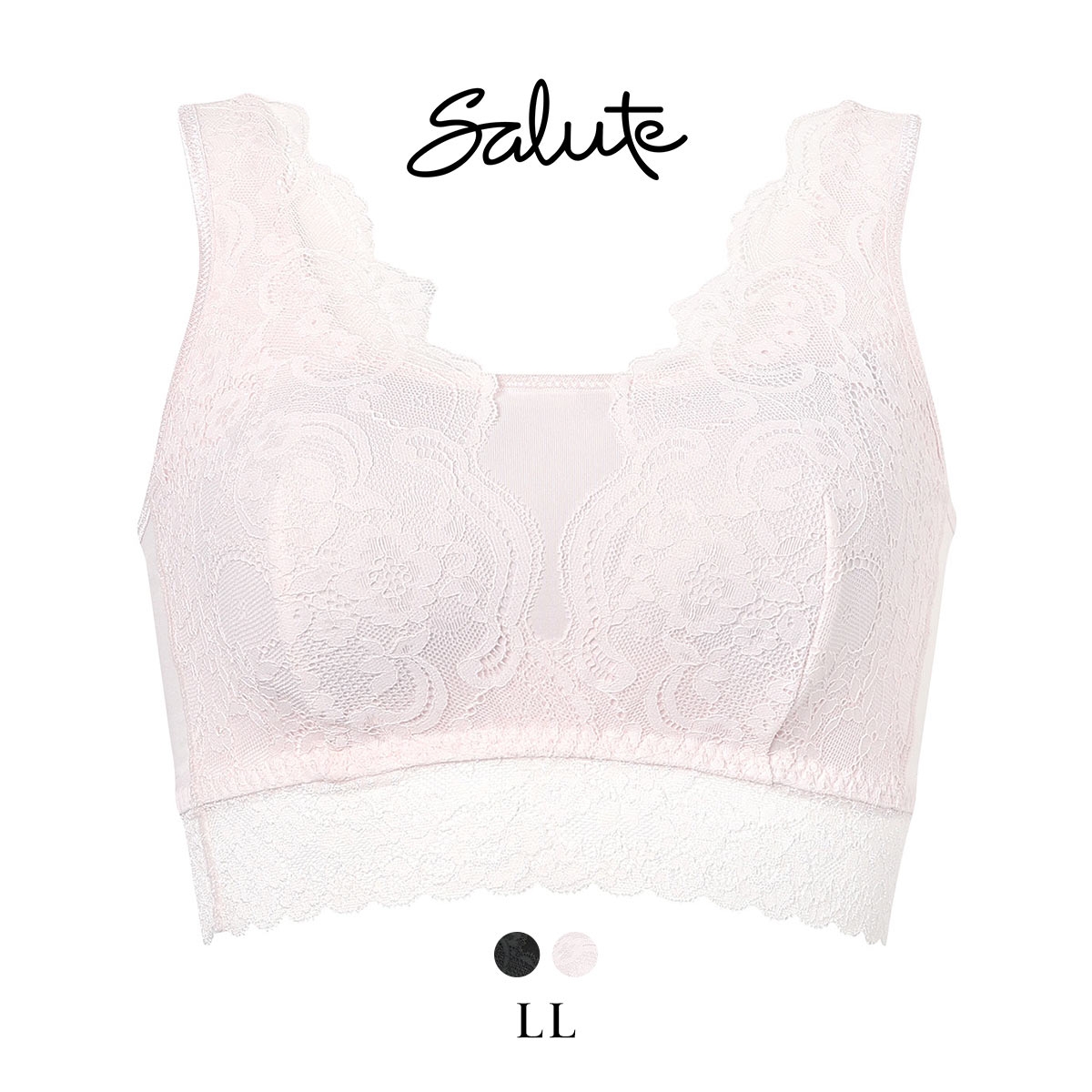 ワコール Wacoal サルート Salute series00 ナイトアップブラ ドレッシィ Night Up Bra Dressy ナイトブラ ノンワイヤー ブラジャー LL 単品(SP-サーモンピンク-LL)