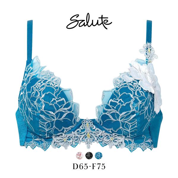 ワコール サルート 17グループ 17G VIVA LINE ブラジャー DEF ビバライン 谷間 Wacoal Salute BTJ417 25SSブルーム