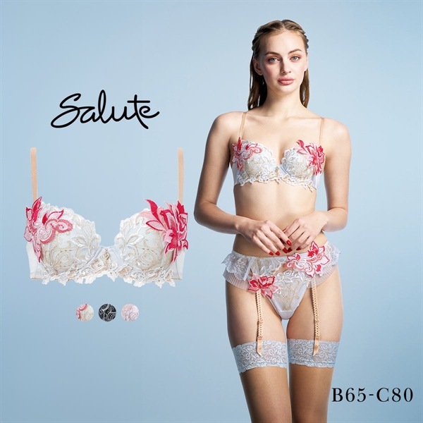 ワコール サルート 38グループ 38G P-UP ブラジャー プッシュアップ BC 谷間 Wacoal Salute BTJ438 26SSブライト