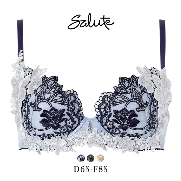 ワコール サルート 48グループ 48G P-UP ブラジャー プッシュアップ DEF 谷間 下着 大きいサイズ Wacoal Salute BTJ448 26AWブライト