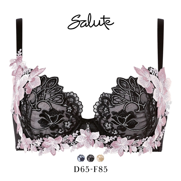 ワコール サルート 48グループ 48G P-UP ブラジャー プッシュアップ DEF 谷間 下着 大きいサイズ Wacoal Salute BTJ448 26AWブライト