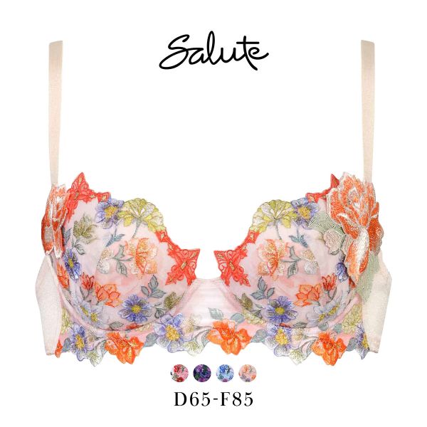 ワコール サルート 60グループ 60G P-UP ブラジャー プッシュアップ DEF 谷間 Wacoal Salute BTJ460 24AWシーズン