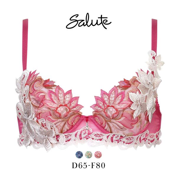 ワコール サルート 80グループ 80G P-UP ブラジャー DEF プッシュアップ Wacoal Salute BTJ480 25SS先行プレステージ