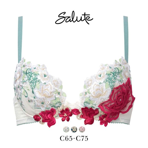 ワコール サルート 16グループ 16G フロントエックスプラス ブラジャー C 谷間 Wacoal Salute BTJ716 FRONT-X＋ 25SSシーズン